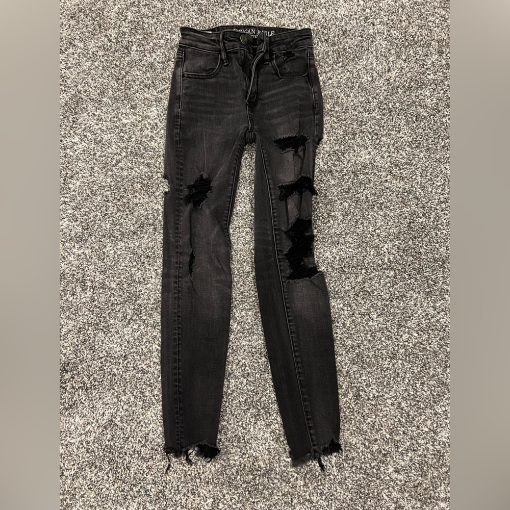 American Eagle black super stretch size 00